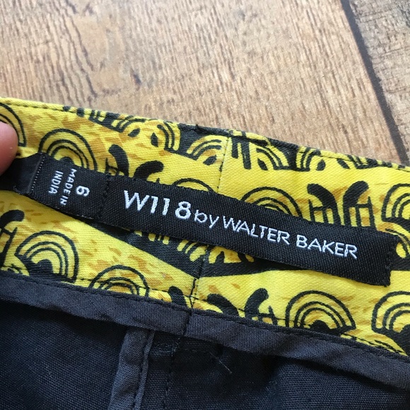 W118 Walter Baker Cropped Pants BW & Yellow - Picture 7 of 8